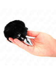 PLUG ANAL CON COLA DE CONEJO SINTÉTICA KINK NEGRO DE LA MARCA KINK PLEASURE PLUGS
