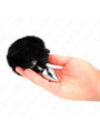 PLUG ANAL CON COLA DE CONEJO SINTÉTICA KINK NEGRO DE LA MARCA KINK PLEASURE PLUGS