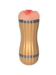 MASTURBADOR DOBLE VAGINA Y BOCA BEVIS DORADO - ARMONY DE LA MARCA ARMONY FOR HIM