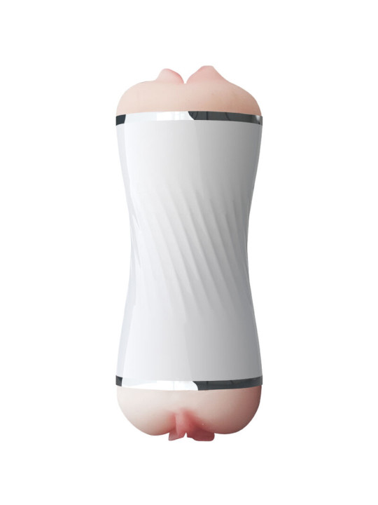 MASTURBADOR DOBLE VAGINA Y BOCA ARMONY - BLANCO DE LA MARCA ARMONY FOR HIM