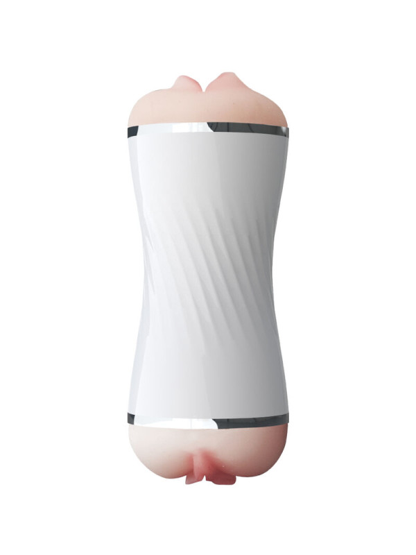 MASTURBADOR DOBLE VAGINA Y BOCA ARMONY - BLANCO DE LA MARCA ARMONY FOR HIM