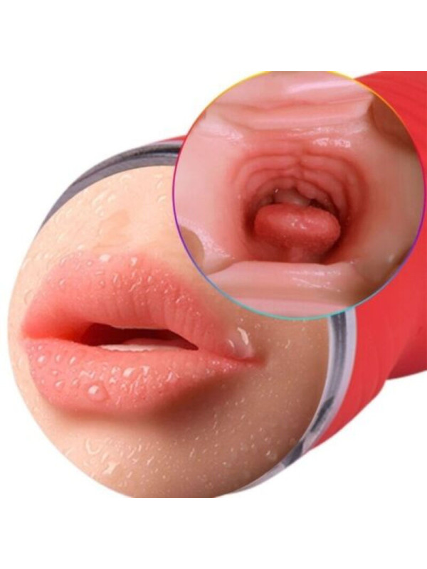 MASTURBADOR DOBLE VAGINA Y BOCA ARMONY ROJO DE LA MARCA ARMONY FOR HIM