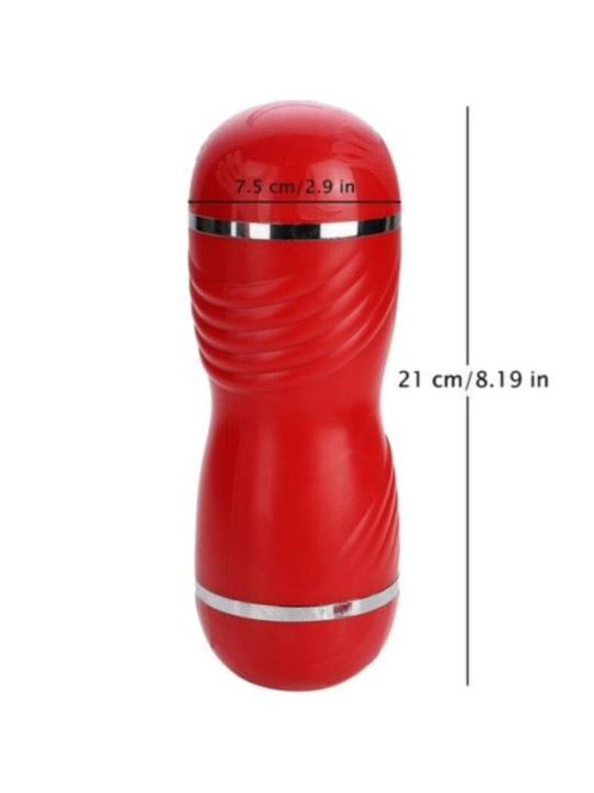 MASTURBADOR DOBLE VAGINA Y BOCA ARMONY ROJO DE LA MARCA ARMONY FOR HIM