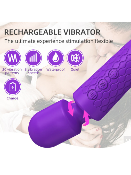 VIBRADOR MINI ARMONY 8 VELOCIDADES 20 PATRONES VIOLETA DE LA MARCA ARMONY MASSAGERS