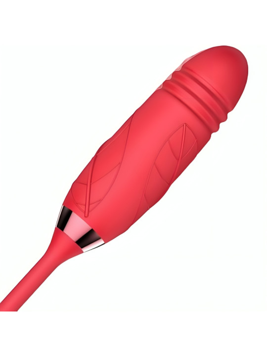 VIBRADOR ARMONY DELIGHT FLOWER SUCCIÓN Y EMPUJE ROJO DE LA MARCA ARMONY STIMULATORS