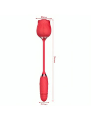 VIBRADOR ARMONY DELIGHT FLOWER SUCCIÓN Y EMPUJE ROJO DE LA MARCA ARMONY STIMULATORS