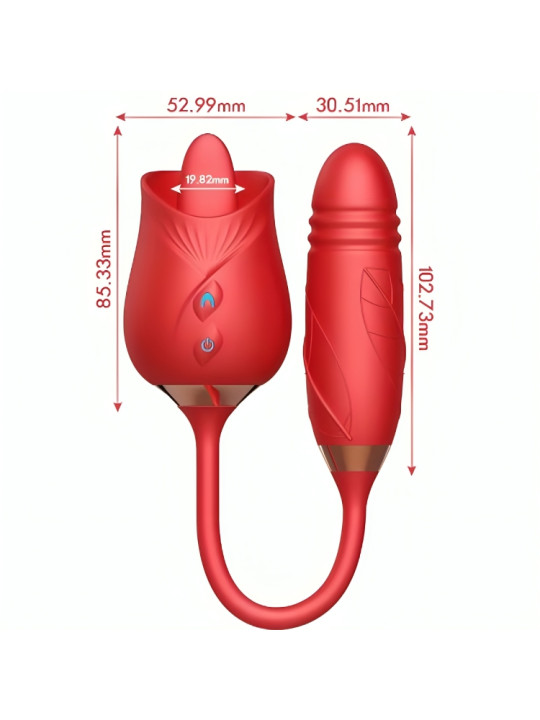 ARMONY - DELIGHT FLOWER VIBRADOR & THRUSTING CON LENGUA ROJO DE LA MARCA ARMONY STIMULATORS