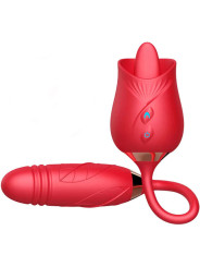 ARMONY - DELIGHT FLOWER VIBRADOR & THRUSTING CON LENGUA ROJO DE LA MARCA ARMONY STIMULATORS
