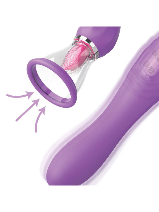 FANTASY FOR HER - ULTIMATE PLEASURE MAX MANGUERA DE SUCCIÓN CON LENGUA ESTIMULADORA MORADO DE LA MARCA FANTASY FOR HER