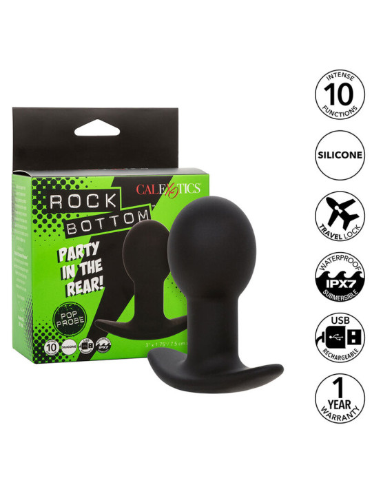 CALEXOTICS PLUG ANAL VIBRADOR 10 MODOS SILICONA NEGRO DE LA MARCA CALEXOTICS