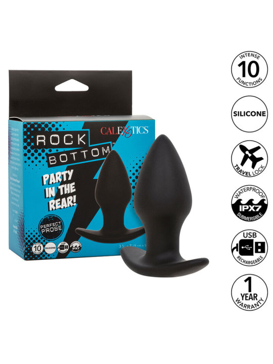 CALEXOTICS PLUG ANAL VIBRADOR 10 MODOS SILICONA NEGRO DE LA MARCA CALEXOTICS