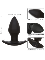 CALEXOTICS PLUG ANAL VIBRADOR 10 MODOS SILICONA NEGRO DE LA MARCA CALEXOTICS