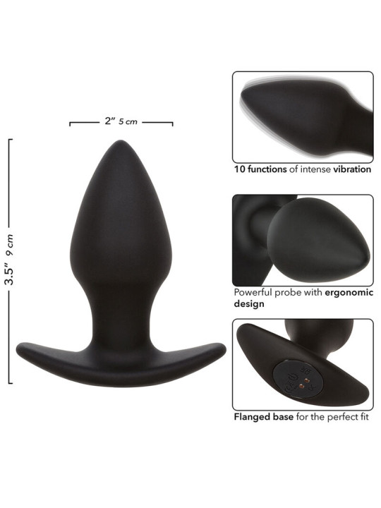 CALEXOTICS PLUG ANAL VIBRADOR 10 MODOS SILICONA NEGRO DE LA MARCA CALEXOTICS