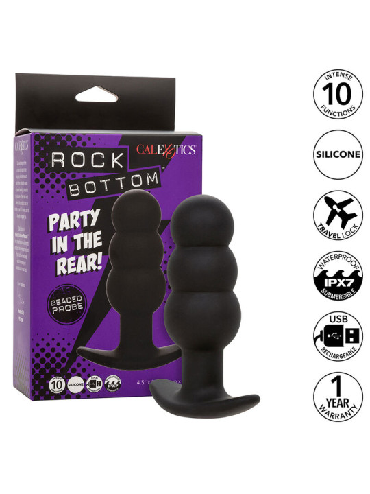 CALEXOTICS PLUG ANAL VIBRADOR SILICONA 10 MODOS NEGRO DE LA MARCA CALEXOTICS