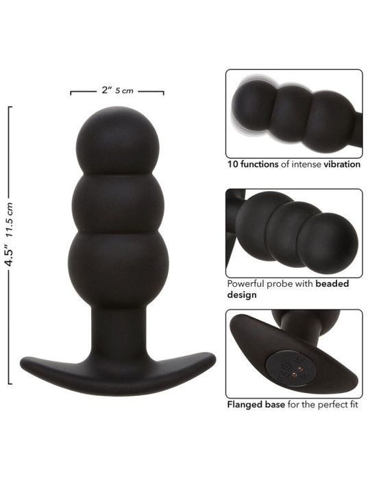 CALEXOTICS PLUG ANAL VIBRADOR SILICONA 10 MODOS NEGRO DE LA MARCA CALEXOTICS