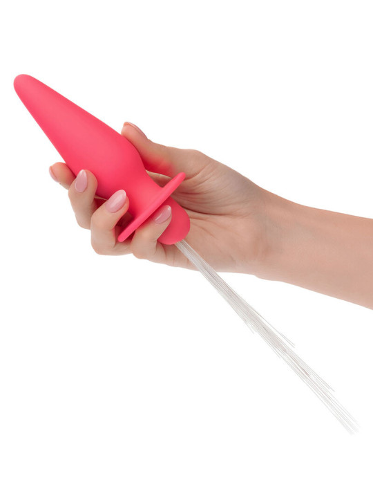 CALEXOTICS PLUG ANAL VIBRANTE CON LUCES 10 MODOS SILICONA ROSA DE LA MARCA CALEXOTICS