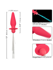 CALEXOTICS PLUG ANAL VIBRANTE CON LUCES 10 MODOS SILICONA ROSA DE LA MARCA CALEXOTICS