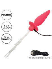 CALEXOTICS PLUG ANAL VIBRANTE CON LUCES 10 MODOS SILICONA ROSA DE LA MARCA CALEXOTICS
