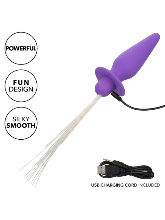 CALEXOTICS PLUG ANAL VIBRANTE CON LUCES 10 MODOS SILICONA VIOLETA DE LA MARCA CALEXOTICS