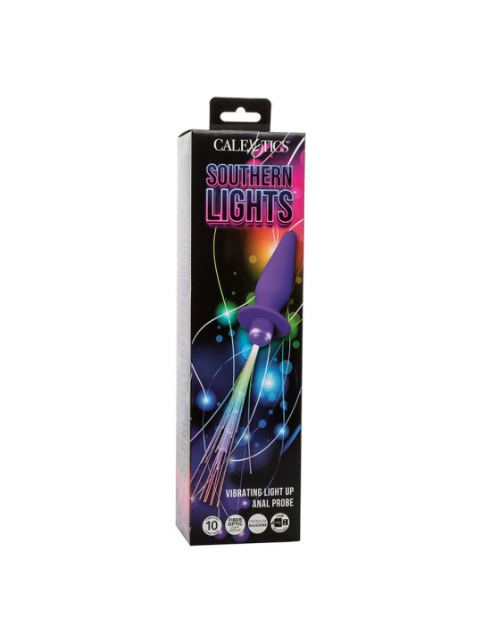 CALEXOTICS PLUG ANAL VIBRANTE CON LUCES 10 MODOS SILICONA VIOLETA DE LA MARCA CALEXOTICS