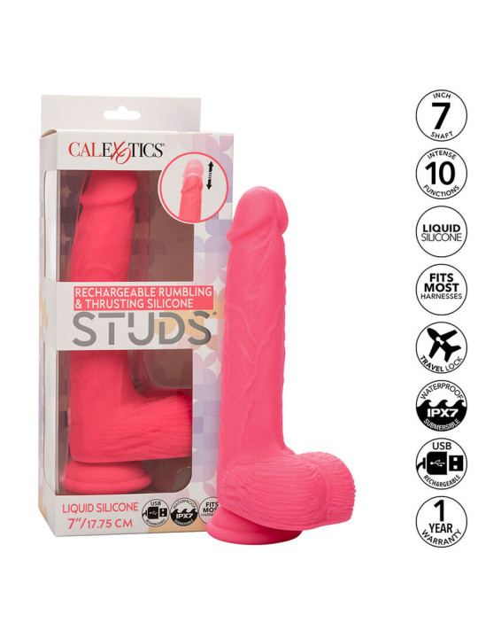 VIBRADOR REALÍSTICO CALEXOTICS STUDS 10 MODOS ROSA DE LA MARCA CALEXOTICS