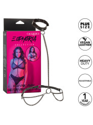 ARNÉS EUPHORIA PLUS SIZE CON CADENA Y CORREA AJUSTABLE DE LA MARCA CALEXOTICS