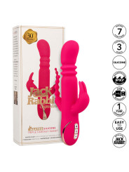 VIBRADOR CALENTABLE RABBIT TRIPLE FUNCIÓN JACK FANTASY ROSA DE LA MARCA CALEXOTICS