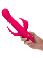 VIBRADOR CALENTABLE RABBIT TRIPLE FUNCIÓN JACK FANTASY ROSA DE LA MARCA CALEXOTICS