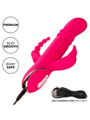 VIBRADOR CALENTABLE RABBIT TRIPLE FUNCIÓN JACK FANTASY ROSA DE LA MARCA CALEXOTICS
