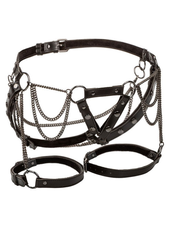 ARNÉS DE MUSLO PLUS SIZE CON CADENAS PREMIUM EUPHORIA DE LA MARCA CALEXOTICS