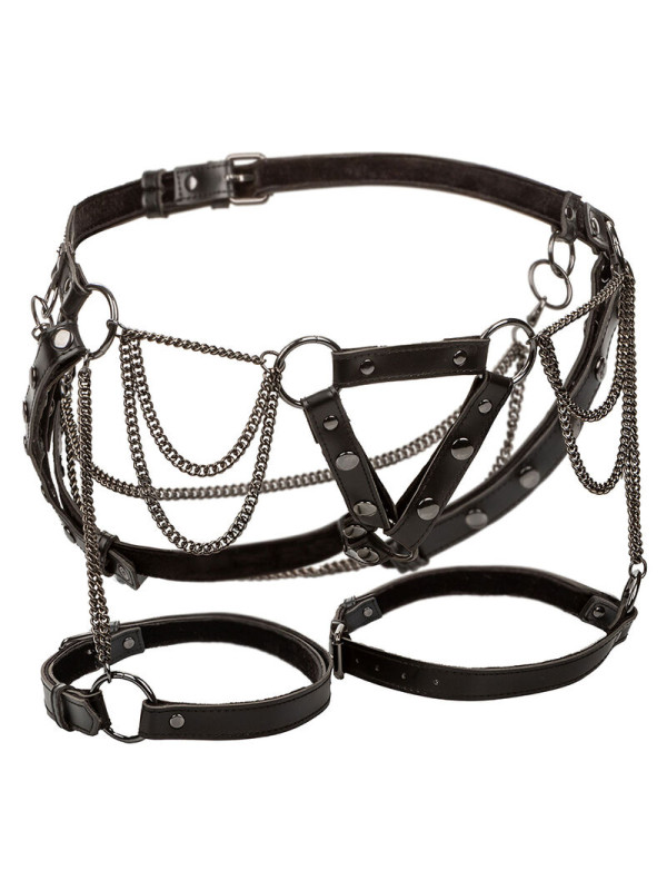 ARNÉS DE MUSLO PLUS SIZE CON CADENAS PREMIUM EUPHORIA DE LA MARCA CALEXOTICS