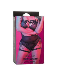 ARNÉS DE MUSLO PLUS SIZE CON CADENAS PREMIUM EUPHORIA DE LA MARCA CALEXOTICS