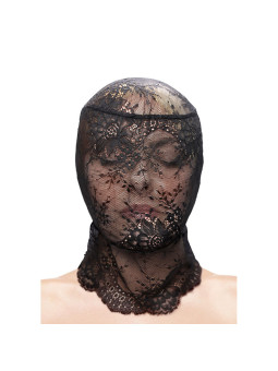 CAPUCHA DE ENCAJE NEGRO FETISH PARA JUEGOS ERÓTICOS DE LA MARCA NS NOVELTIES