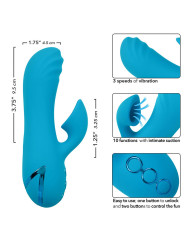 VIBRADOR Y ESTIMULADOR DUAL SUNSET BEACH 10 FUNCIONES DE LA MARCA CALEXOTICS