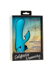 VIBRADOR Y ESTIMULADOR DUAL SUNSET BEACH 10 FUNCIONES DE LA MARCA CALEXOTICS