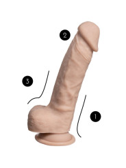 DILDO REALISTA TERMO REACTIVO 17.8 CM SILICONA PREMIUM DE LA MARCA SILEXD