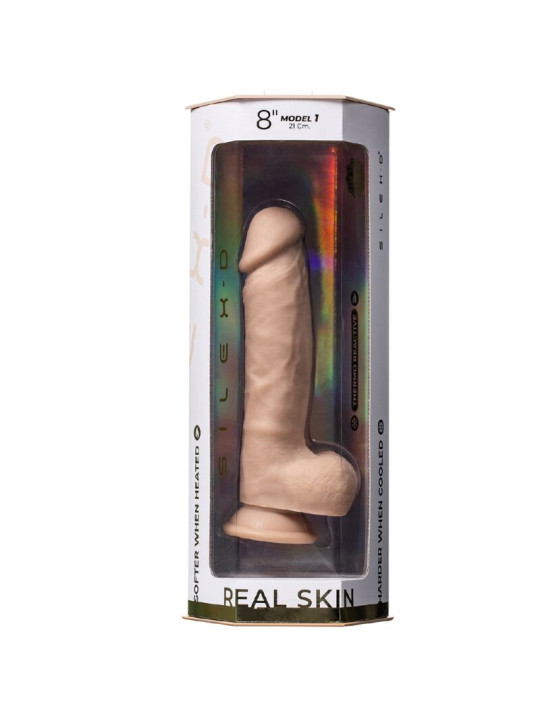 DILDO REALISTA TERMO REACTIVO 21 CM SILICONA PREMIUM SILEXD DE LA MARCA SILEXD