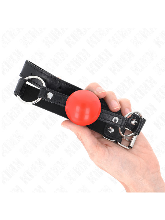 MORDAZA DE BOLA BDSM 4 CM TPE ROJO KINK DE LA MARCA KINK COLLAR & GAG
