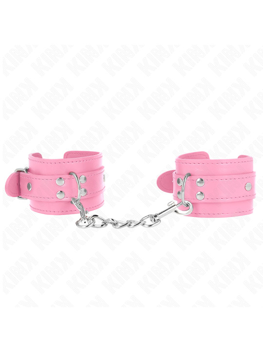 MUÑEQUERAS BDSM ROSA AJUSTABLES KINK 20-23 CM DE LA MARCA KINK WRIST RESTRAINT