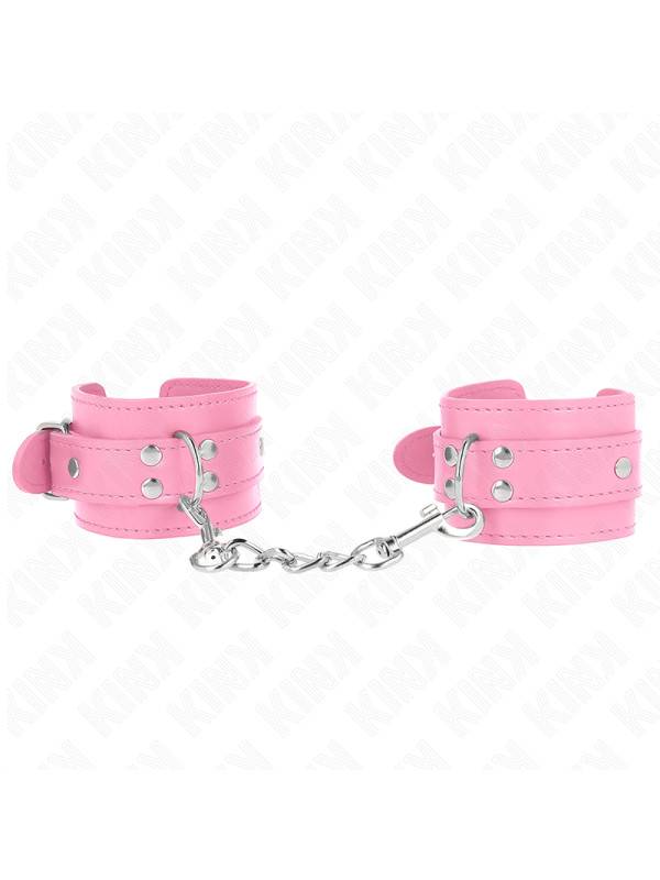 MUÑEQUERAS BDSM ROSA AJUSTABLES KINK 20-23 CM DE LA MARCA KINK WRIST RESTRAINT