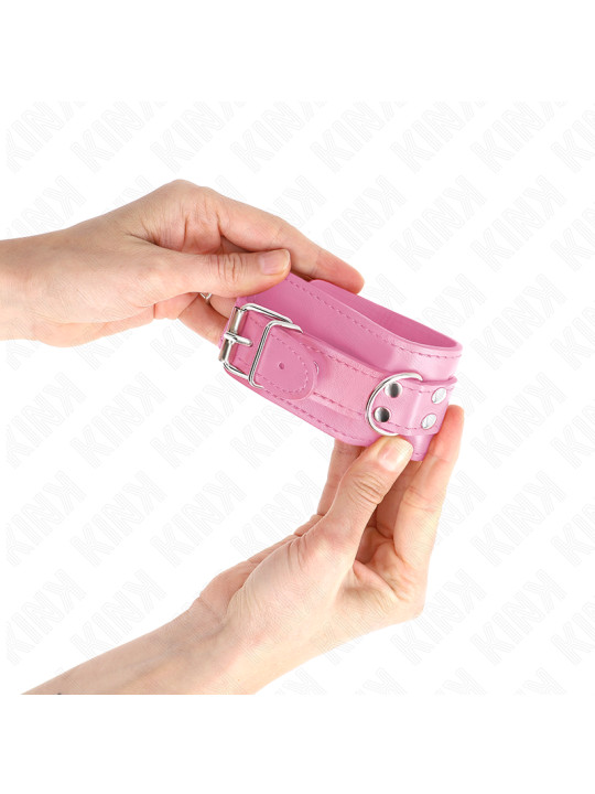MUÑEQUERAS BDSM ROSA AJUSTABLES KINK 20-23 CM DE LA MARCA KINK WRIST RESTRAINT