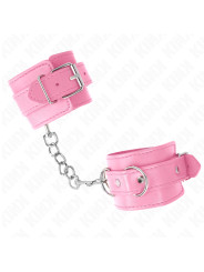 MUÑEQUERAS BDSM ROSA AJUSTABLES KINK 20-23 CM DE LA MARCA KINK WRIST RESTRAINT