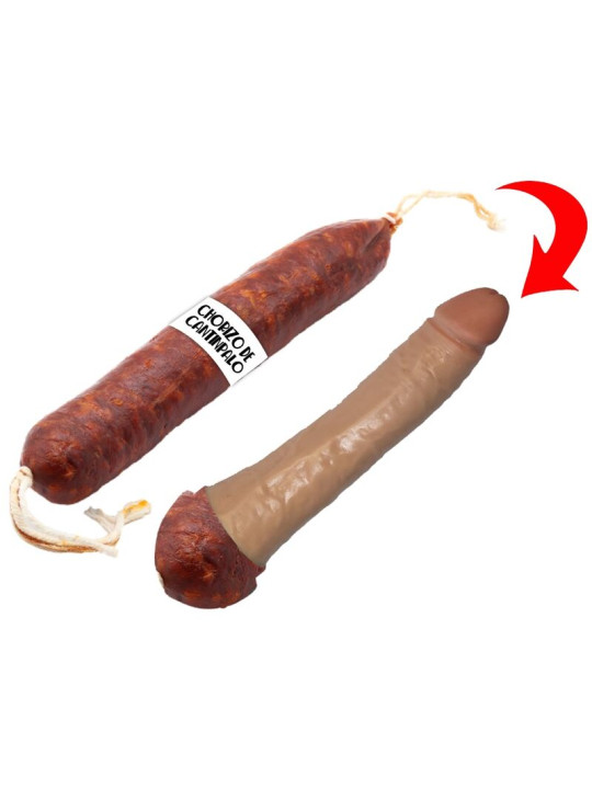 DILDO CHORIZO PICANTE - JUGUETE ERÓTICO DIVERTIDO DE LA MARCA DIABLO PICANTE