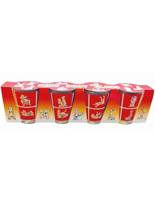 CHUPITOS KAMASUTRA CRISTAL - SET 4 UNIDADES DE LA MARCA DIABLO PICANTE