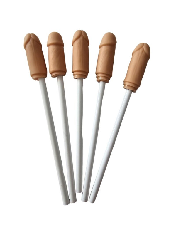 LAPICEROS ERÓTICOS CON PUNTA DE PENE - SET DE 5 UNIDADES DE LA MARCA DIABLO PICANTE
