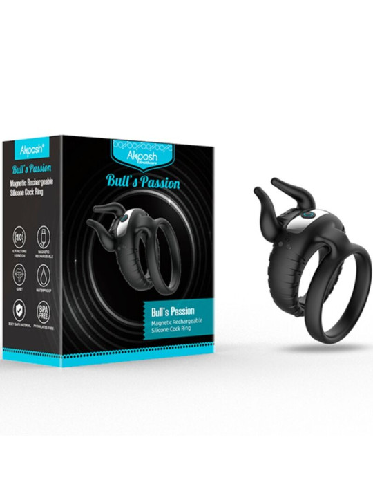 ANILLO VIBRADOR ARMONY 10 VELOCIDADES SILICONA NEGRO DE LA MARCA ARMONY FOR HIM