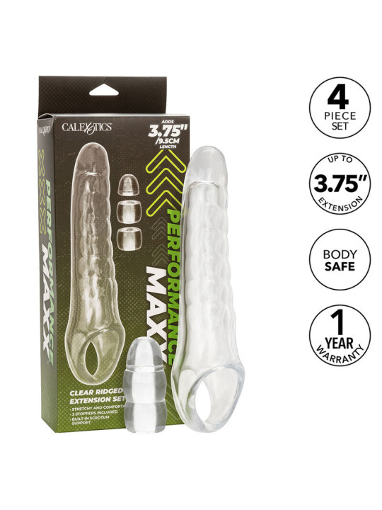 EXTENSOR DE PENE TRANSPARENTE CALEXOTICS MAXX AJUSTABLE DE LA MARCA CALEXOTICS