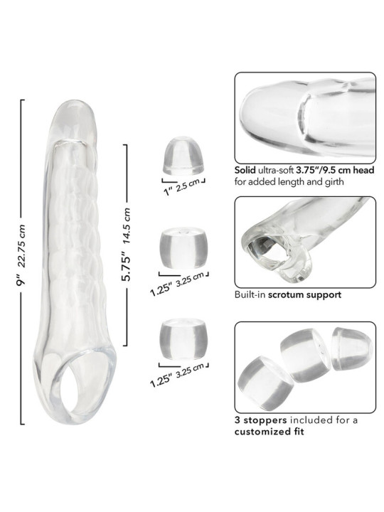 EXTENSOR DE PENE TRANSPARENTE CALEXOTICS MAXX AJUSTABLE DE LA MARCA CALEXOTICS