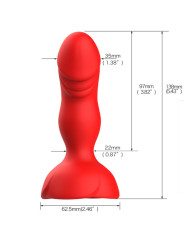 VIBRADOR CON PLUG ANAL REMOTO 10 MODOS SILICONA PREMIUM DE LA MARCA ARMONY ANAL