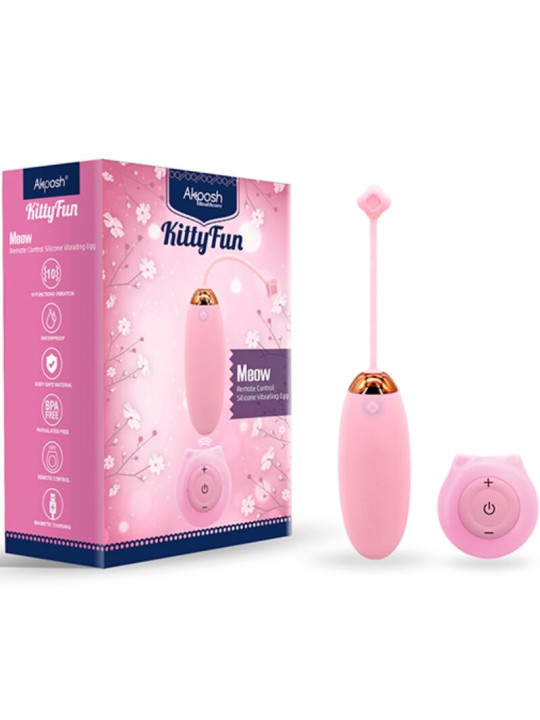 HUEVO VIBRADOR KITTY FUN 10 MODOS CONTROL REMOTO ROSA DE LA MARCA ARMONY STIMULATORS